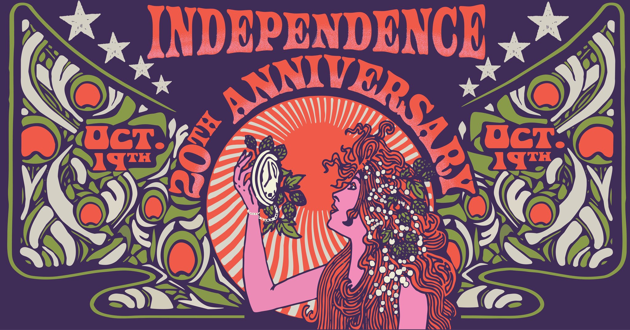 Illustration for Independence Brewing 20th Anniversary 